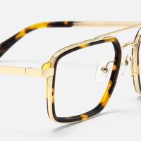 Navigator - Aviator Tortoise Eyeglasses | Vooglam Design Details