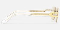 Aurum - Black Rimless Rectangle Glasses | Vooglam Side View