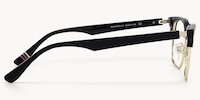 Preppy - Rectangle Black Eyeglasses - 4