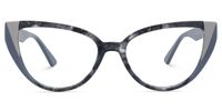 Demarion - Cat Eye Grey Eyeglasses | Vooglam Angle View