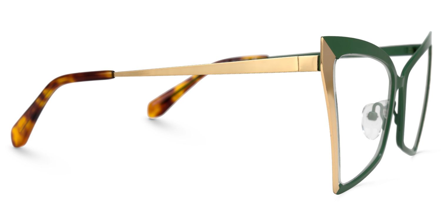 Ekram - Butterfly Green/Gold Eyeglasses | Vooglam 4