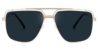 Kaholo - Aviator Gold Sunglasses | Vooglam Angle View