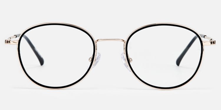 Harlow - Oval Black Eyeglasses by Vooglam