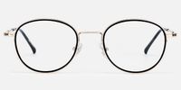 Harlow - Oval Black Eyeglasses | Vooglam Angle View