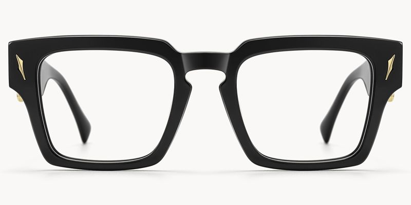 Stiletto - Rectangle Black Eyeglasses