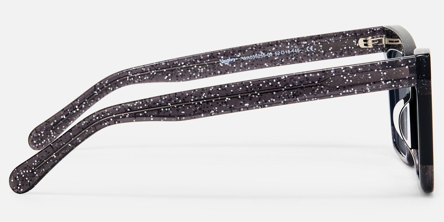 Galarza - Rectangle Black Sunglasses product detail 3