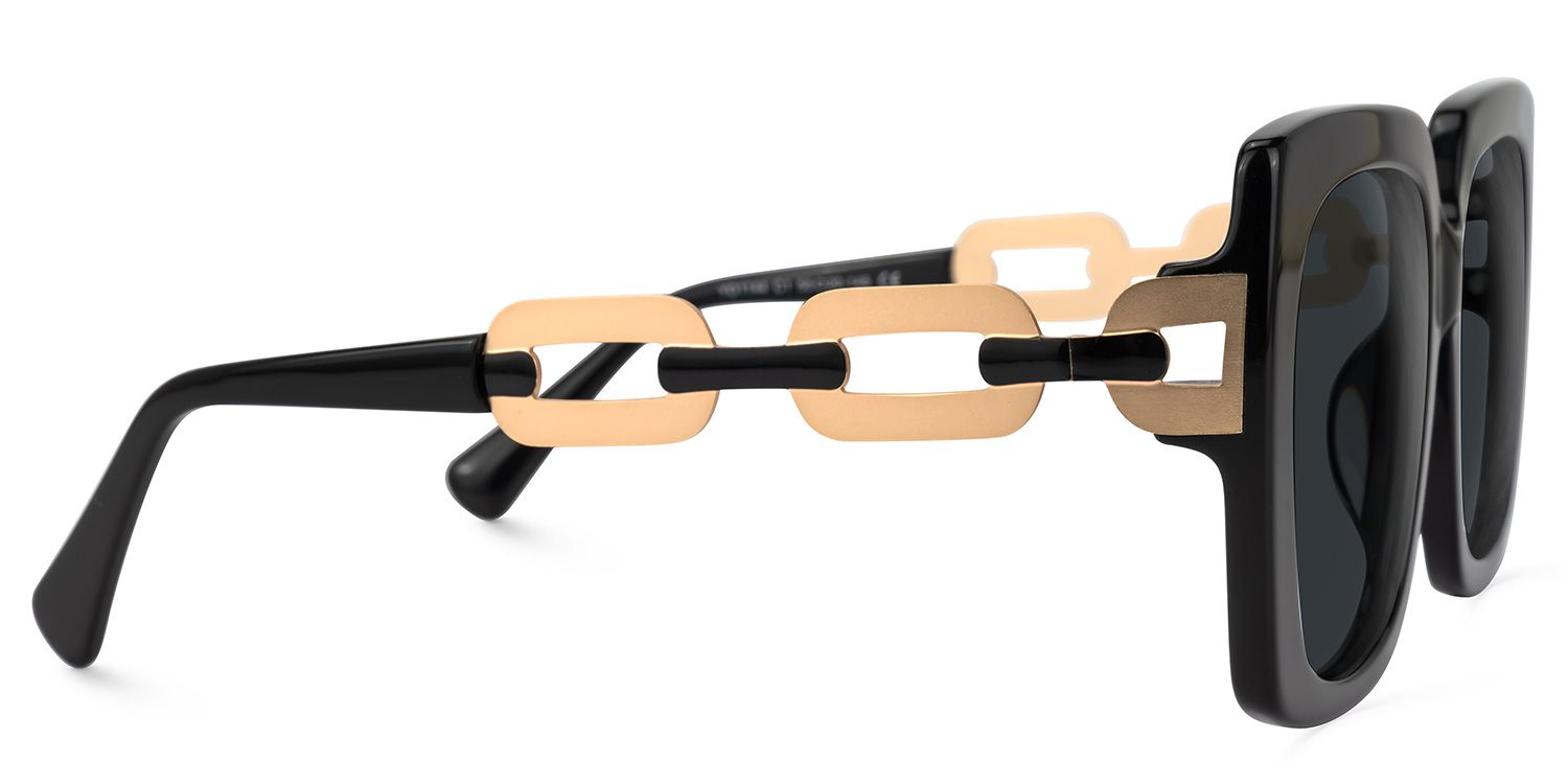 Dascha - Square Black Sunglasses product detail 4