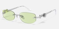 The Utilitarian - Oval Silver Sunglasses