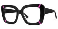 Romey - Square Black Eyeglasses | Vooglam Front View