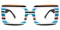 Jackie - Rectangle Multicolor Eyeglasses | Vooglam Angle View