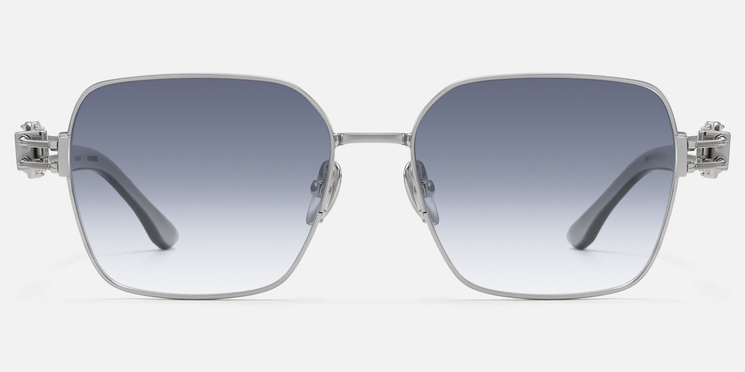 The Architect - Rectangle Silver Sunglasses product detail 2