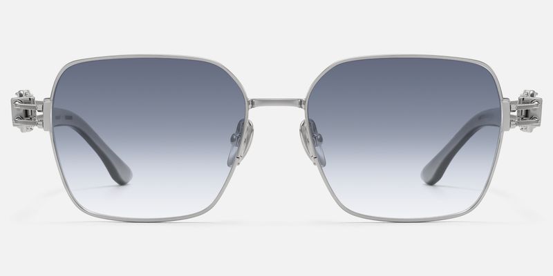 The Architect - Rectangle Silver Sunglasses