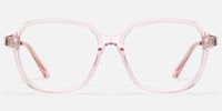 Odyssey - Square Pink Eyeglasses | Vooglam Angle View