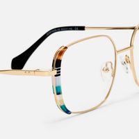 Milana - Square Multicolor Eyeglasses | Vooglam Design Details