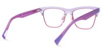 Polka - Square Purple Eyeglasses | Vooglam Side View