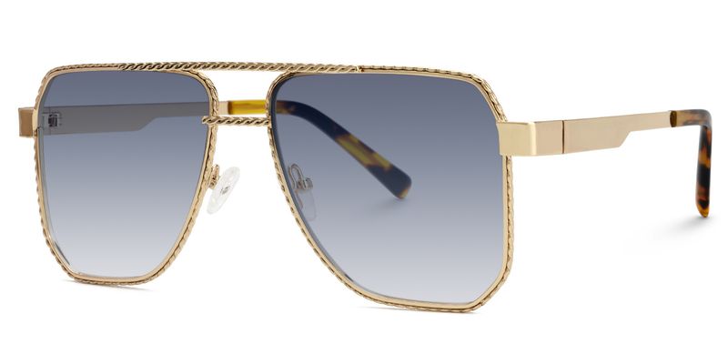 Fidelina - Aviator Gold Sunglasses