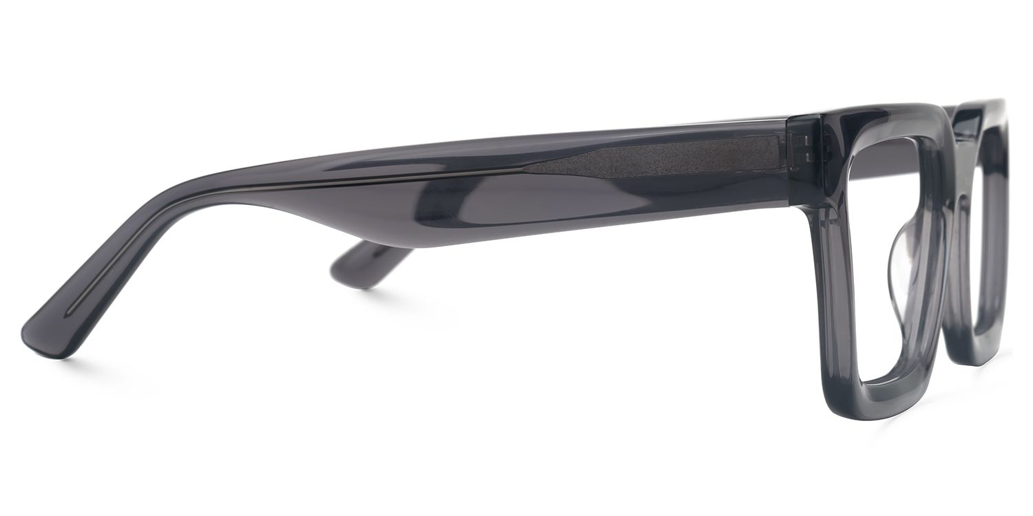 Eilir - Rectangle Grey Eyeglasses | Vooglam 4