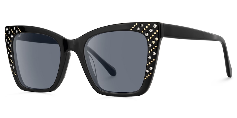 Glitz - Cat Eye Black Sunglasses