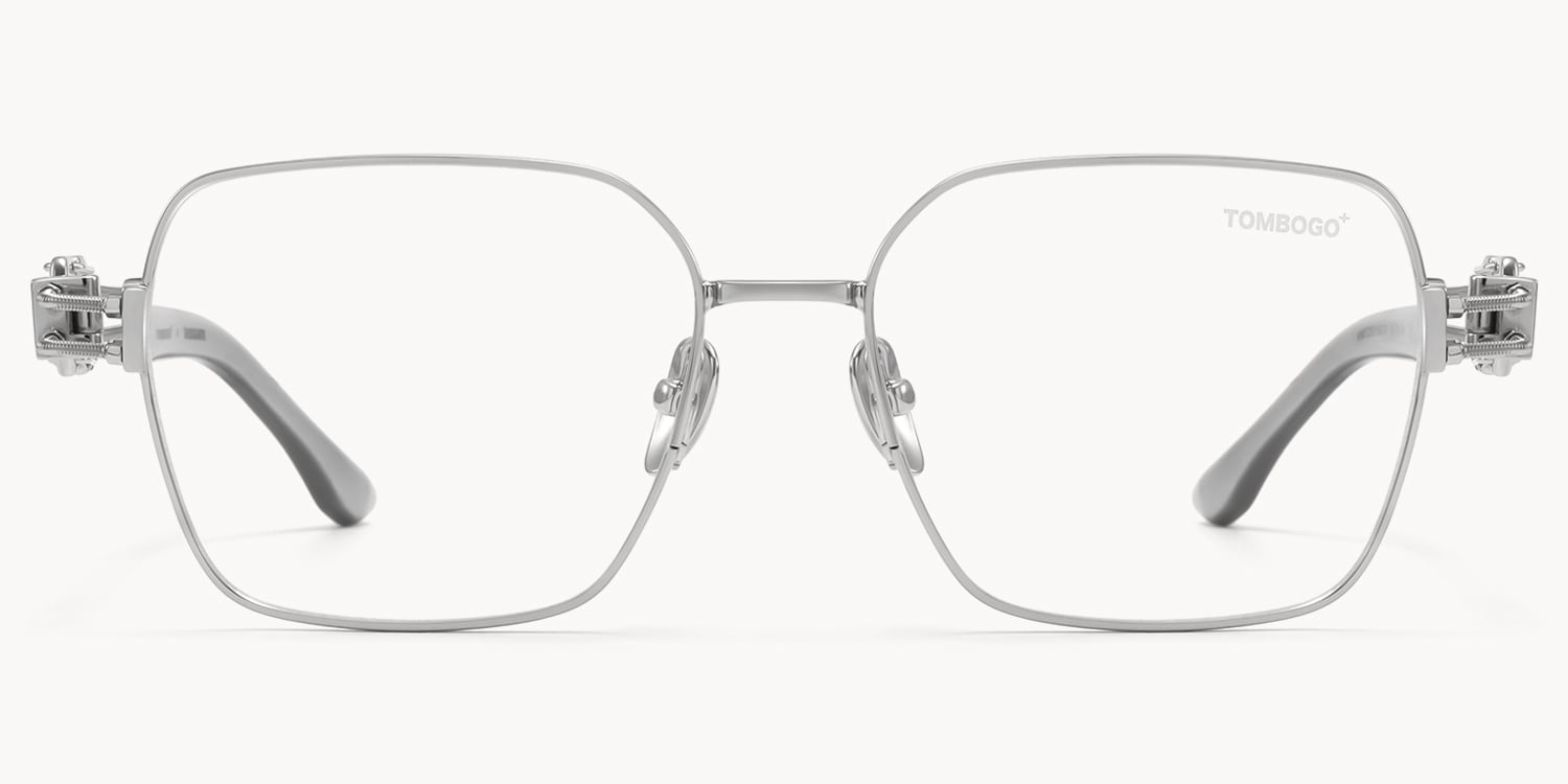 The Architect - Rectangle Silver Eyeglasses - 1