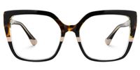 Faizan - Square Black/Tortoise Eyeglasses | Vooglam Angle View