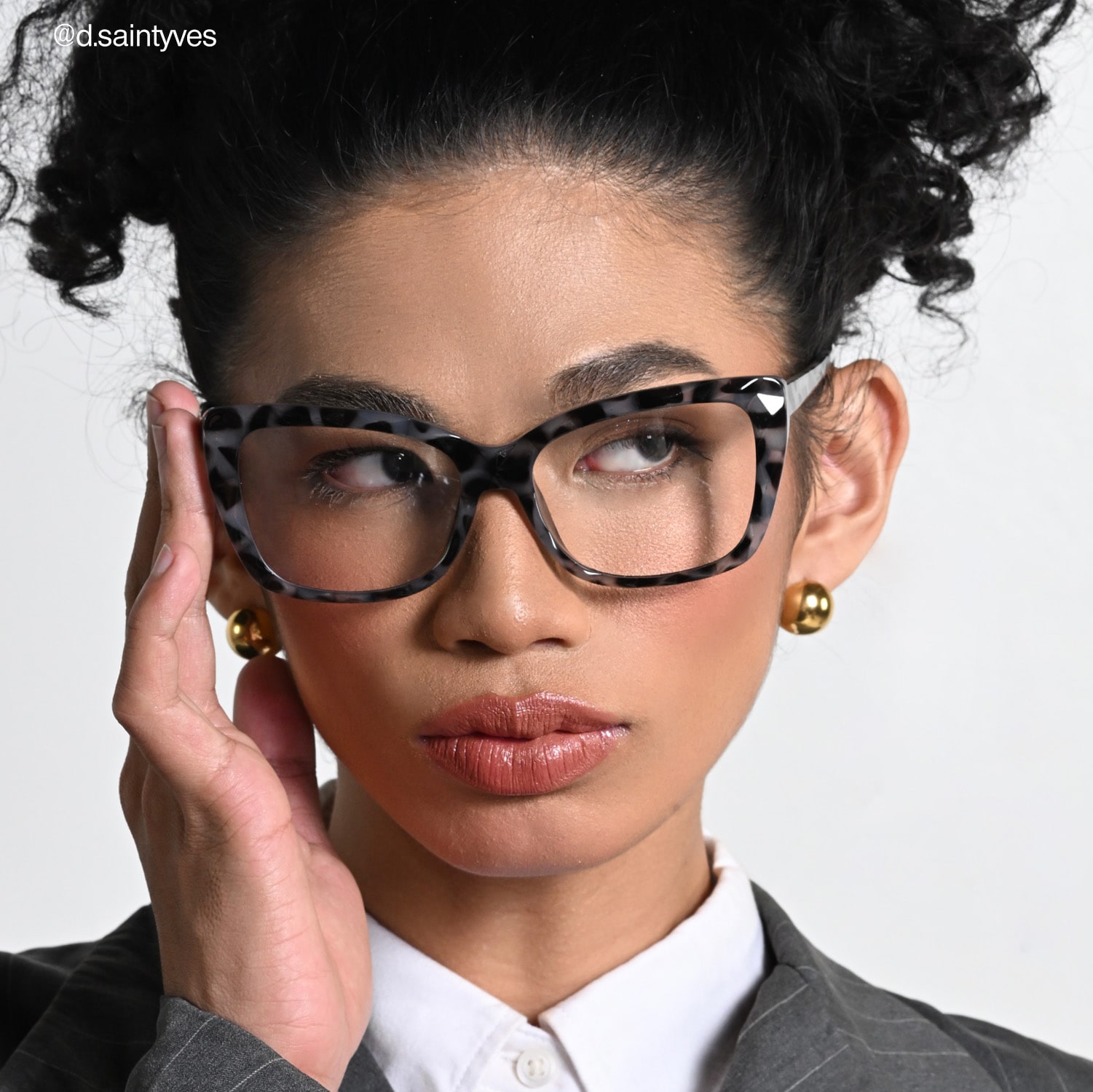 Shane - Rectangle Crystal Eyeglasses