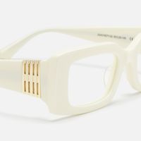 Aurelia - Bold Off White Gold Accent Glasses | Vooglam Design Details