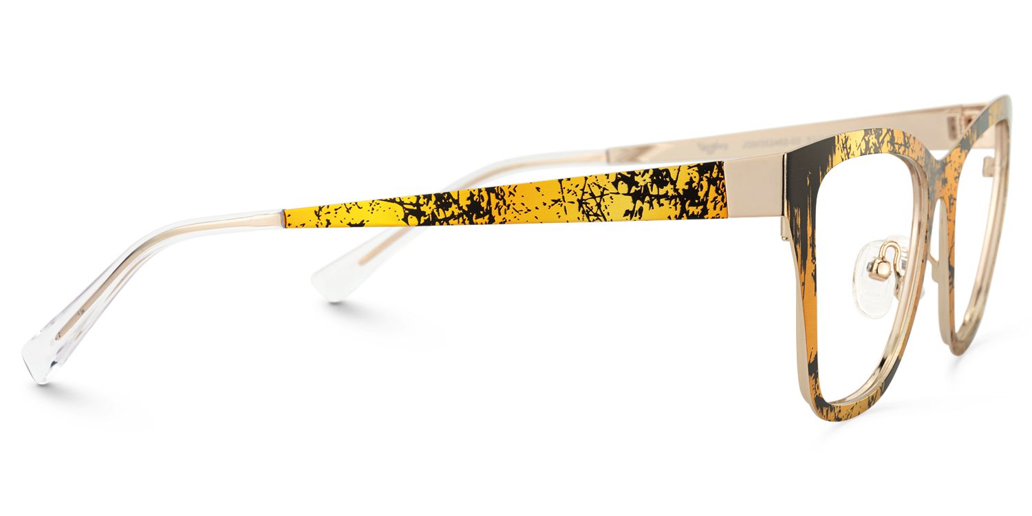 Tamah - Cat Eye Yellow Eyeglasses | Vooglam 4
