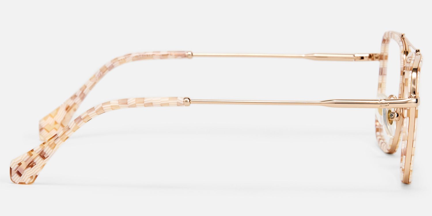 Isla - Aviator Pattern Eyeglasses | Vooglam Side View