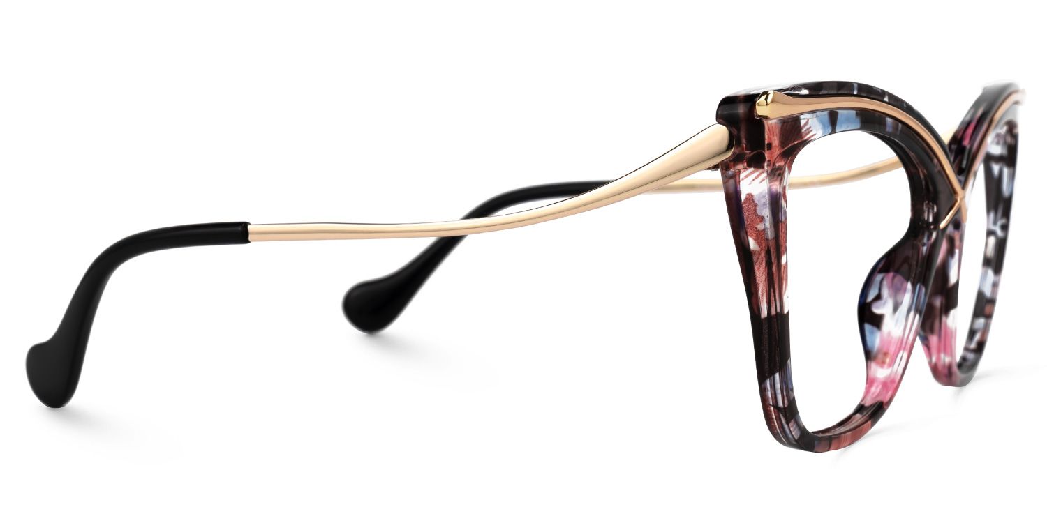 Janina - Elegant Frame Glasses with Bold Pattern | Vooglam 4
