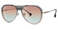 Hafsa - Aviator Grey Prescription Sunglasses | Vooglam Front View