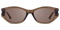 Reign - Geometric Brown Sunglasses | Vooglam Angle View
