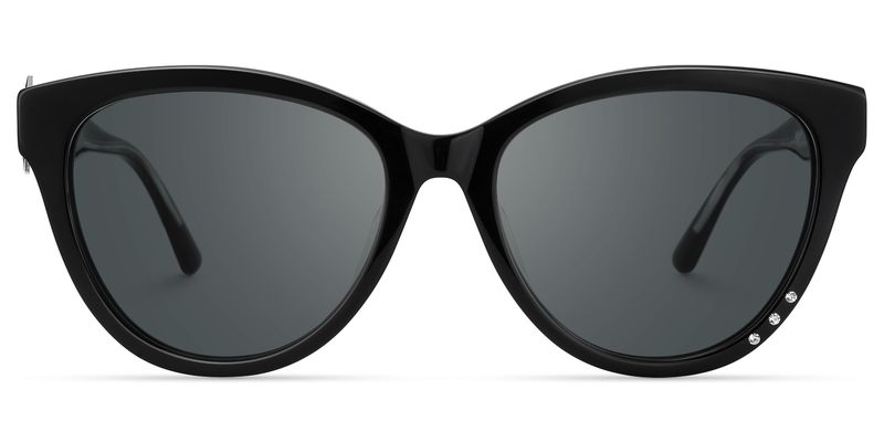 Shine in silence - Cat Eye Black Sunglasses