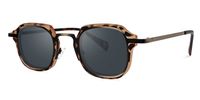 Delaware - Square Tortoise Sunglasses | Vooglam Front View
