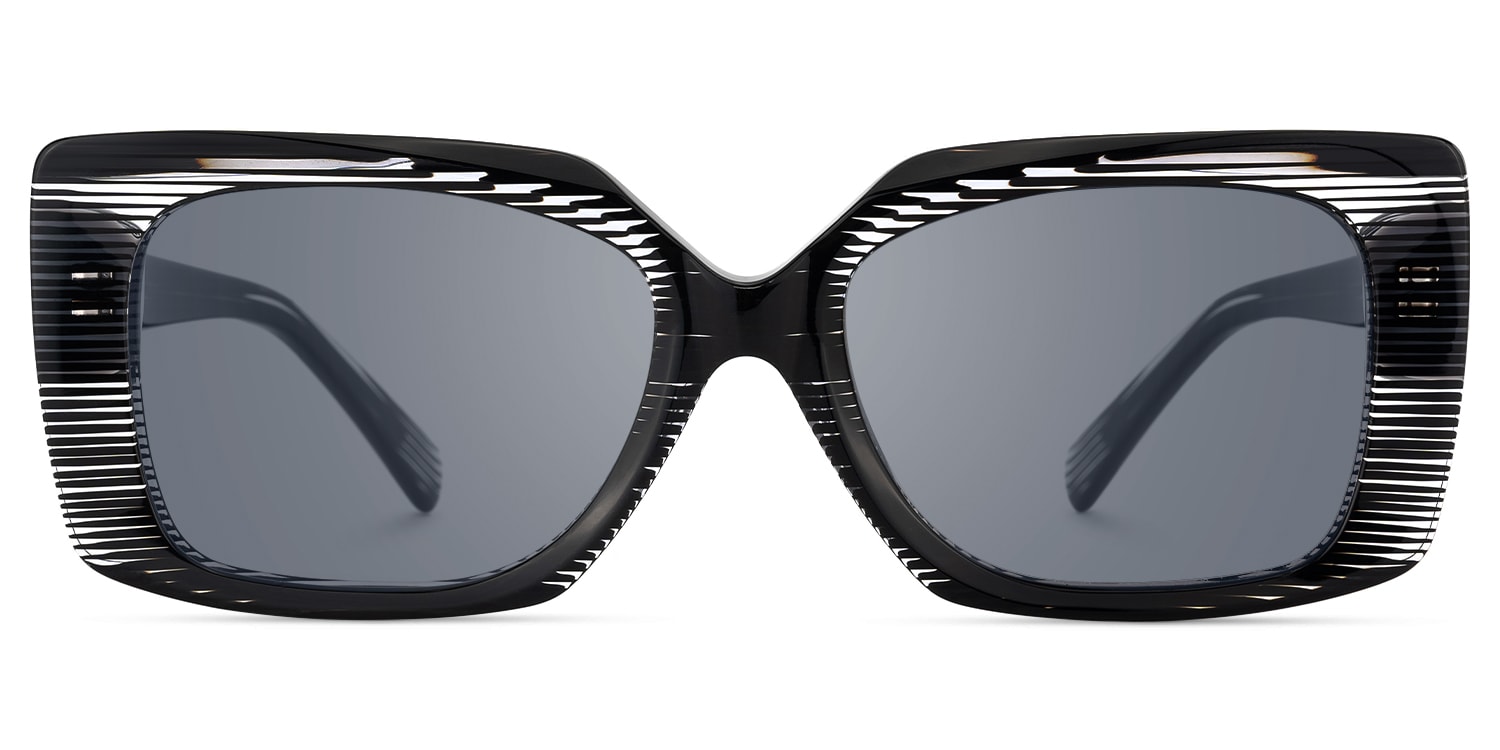 Stratus - Rectangle Black Sunglasses - 1