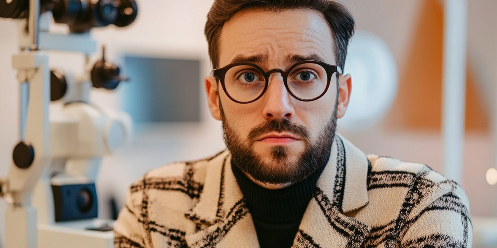 Men wearing retro round glasses