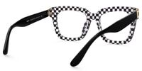 Anjelica - Distinctive Square Patterned Glasses | Vooglam Side View