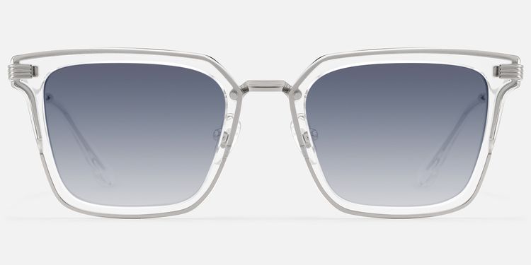 Kassel - Gray Tint Large Transparent Sunglasses | Vooglam