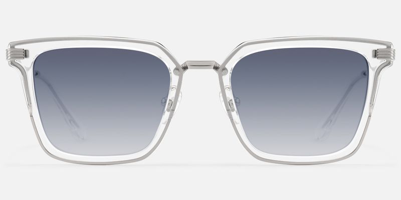 Kassel - Gray Tint Large Transparent Sunglasses | Vooglam