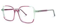 Delphina - Square Purple Eyeglasses | Vooglam Front View