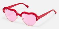 Hannah - Heart Red Sunglasses