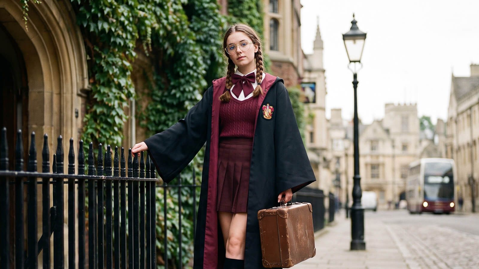 vintage magic robe for halloween outfit with glasses