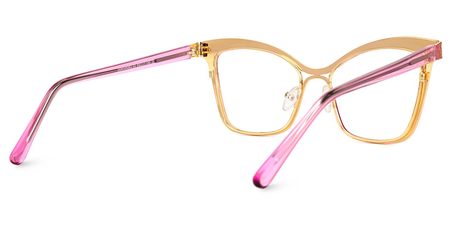 Aeryn - Cat Eye Violet/Red Eyeglasses | Vooglam Side View