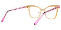 Aeryn - Cat Eye Violet/Red Eyeglasses | Vooglam Side View