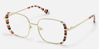 Milana - Square Black/Red Eyeglasses