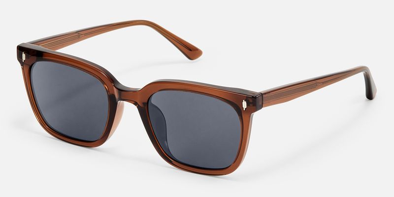 Cosmo - Rectangle Brown Sunglasses | Vooglam