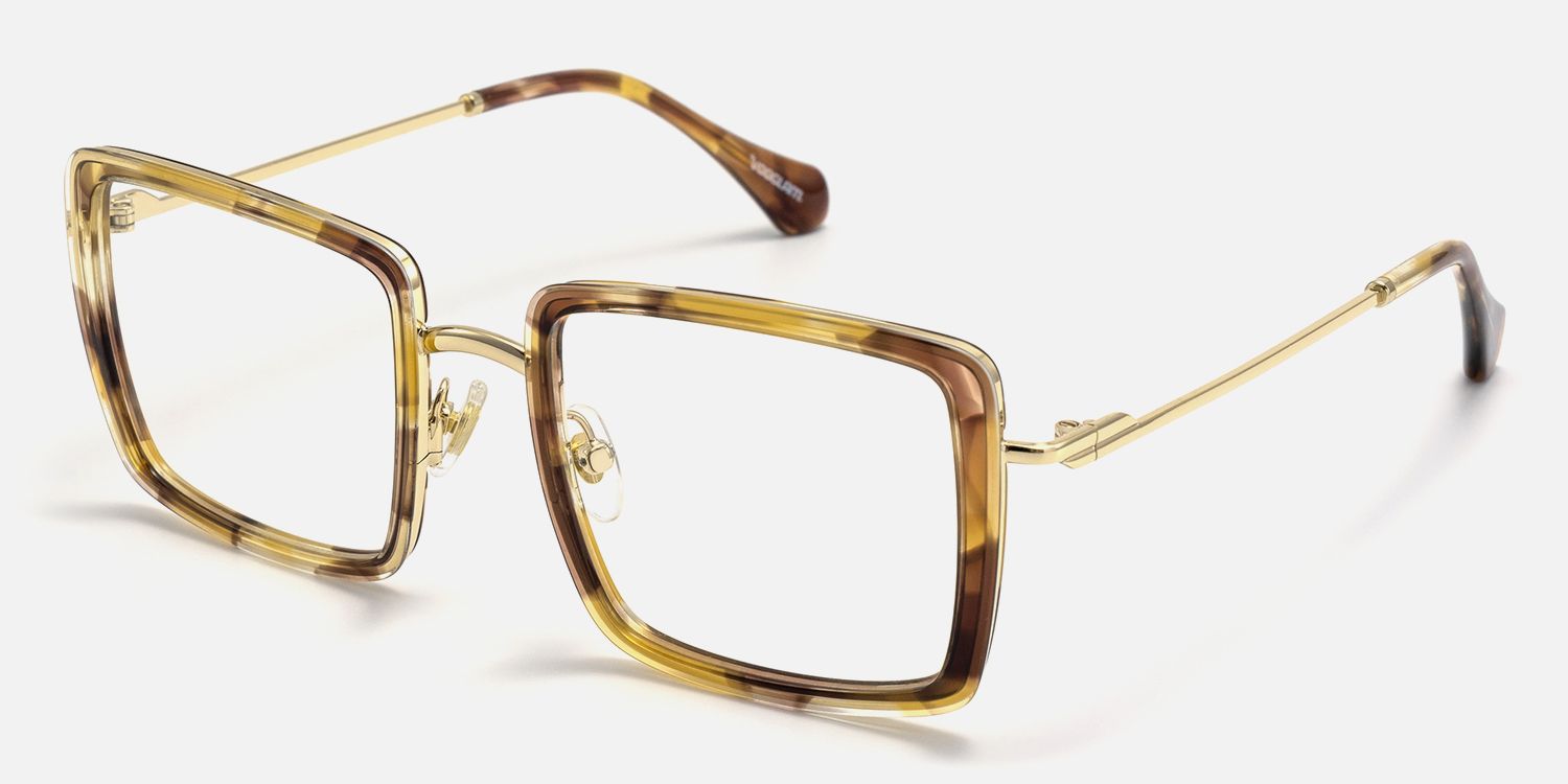 Harmony - Square Tortoise Eyeglasses | Vooglam Front View