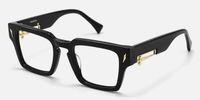 Stiletto - Rectangle Black Eyeglasses