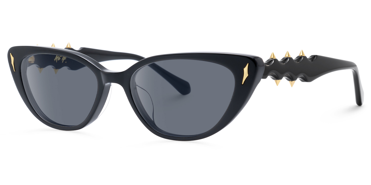 As If - Cat Eye Black Sunglasses