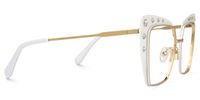 Afrim - Square White Eyeglasses | Vooglam 