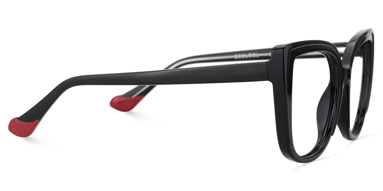 Darena - Cat Eye Black Eyeglasses | Vooglam 4